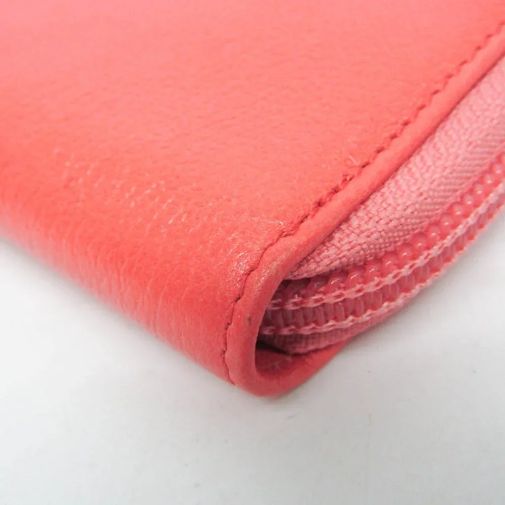 CHANEL Pink Leather Wallet